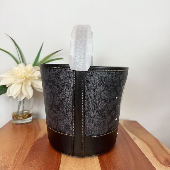 NWT Coach Trick Or Treat Bucket In Signature Canvas With Halloween Graphic - Picture 4 of 7